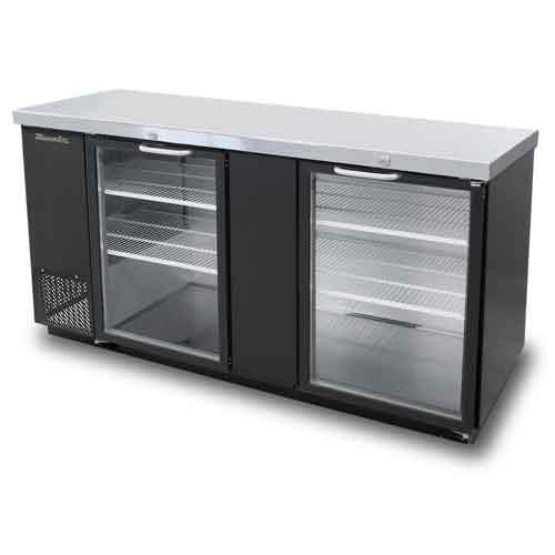 Glass Door Back Bar Cooler Blueaire BBB69-3BG-HC